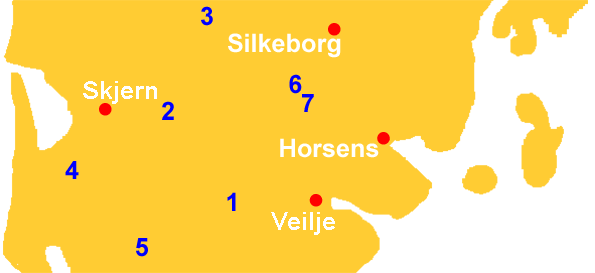 Angeln u. Fliegenfischen in der Mitte Dänemarks. Skjern Au, Veilje Fjord, Veilje Au, Brande Au, Horsens Fjord