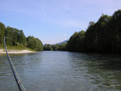 Fliegenfischen an der Gail in Österreich